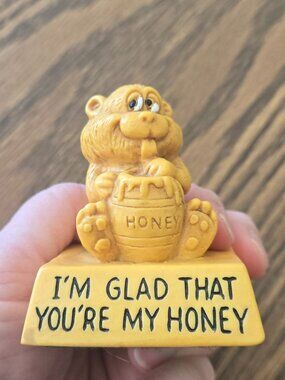 Wallace Berrie Co. “I’m Glad That You’re My Honey” Figurine Vintage 1974